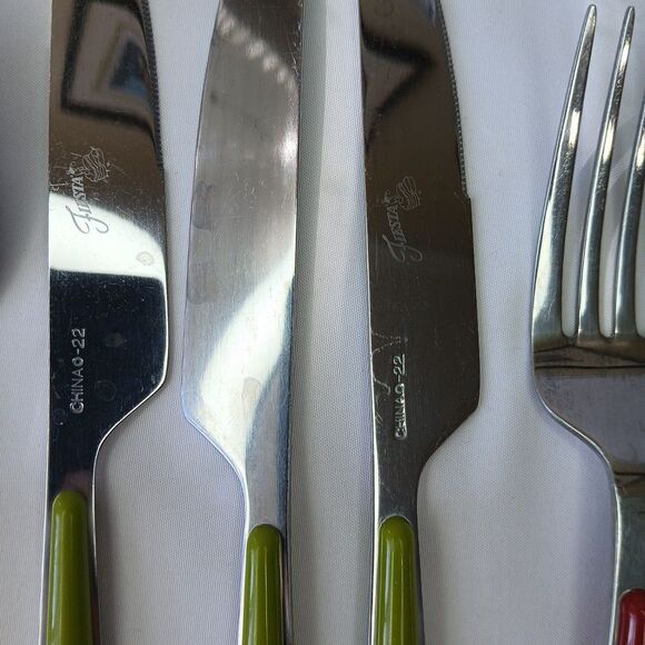 Fiestaware 14 Piece Merengue # 20 Flatware Stainless Silverware - Picture 2 of 6